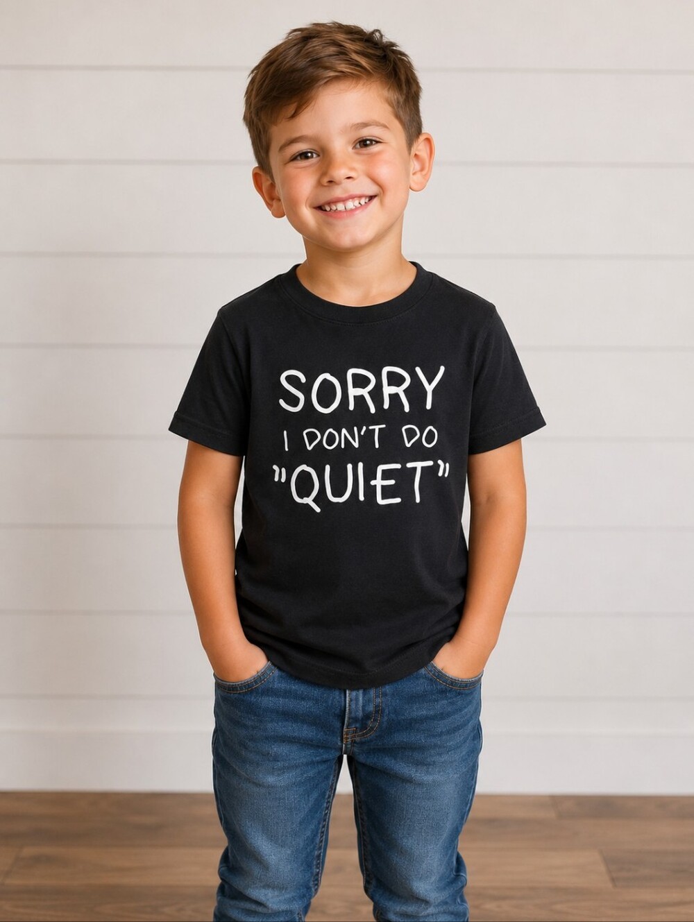 Bella Canvas Sorry I Don't Do Quiet Graphic Tee Youth Size S (5T/6T)